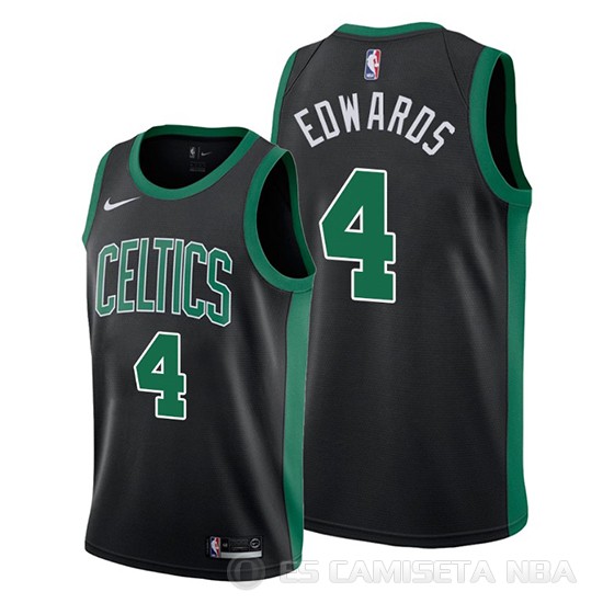 Camiseta Carsen Edwards #4 Boston Celtics Statement 2019-20 Negro - Haga un click en la imagen para cerrar